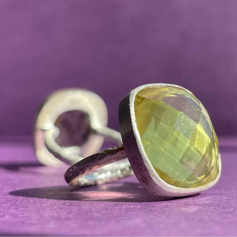 Lemon Topaz Sterling Silver Gemstone Ring - Emily Rose Gems